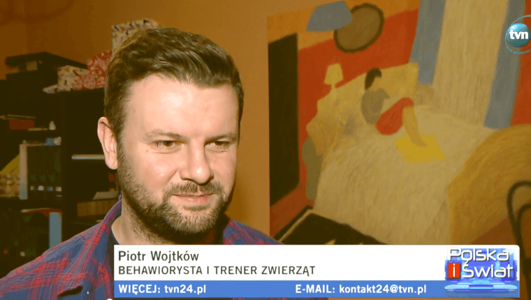 tvn24 Piotr Wojtków behawiorysta i trener zwierząt